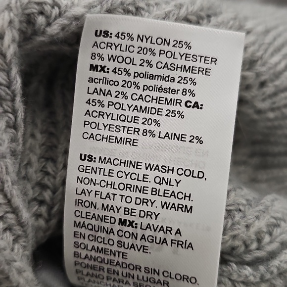 WHBM White House Black Market Heather Gray Off The Shoulder Sweater Small New - Picture 5 of 6